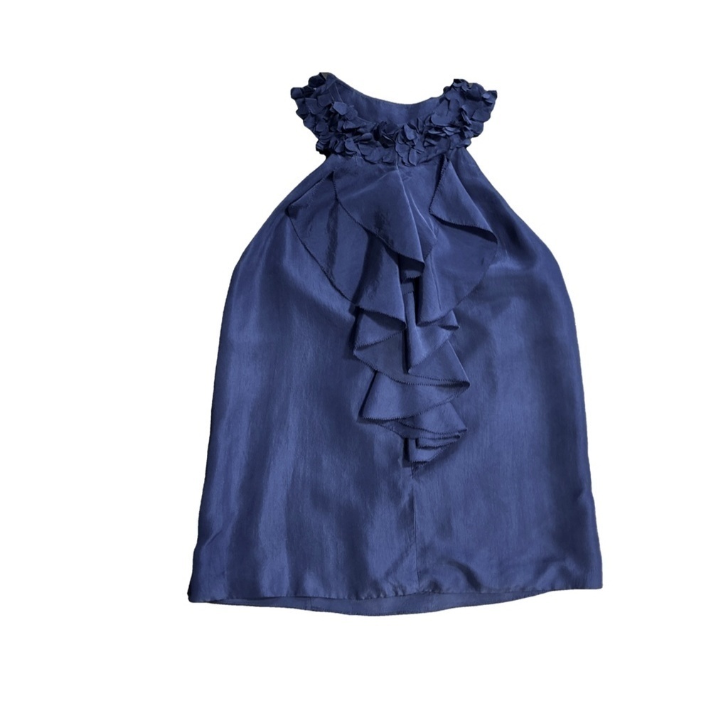 Robbi & Nikki 100% Silk Ruffled Sleeveless Blouse/XSmall - Picture 2 of 8